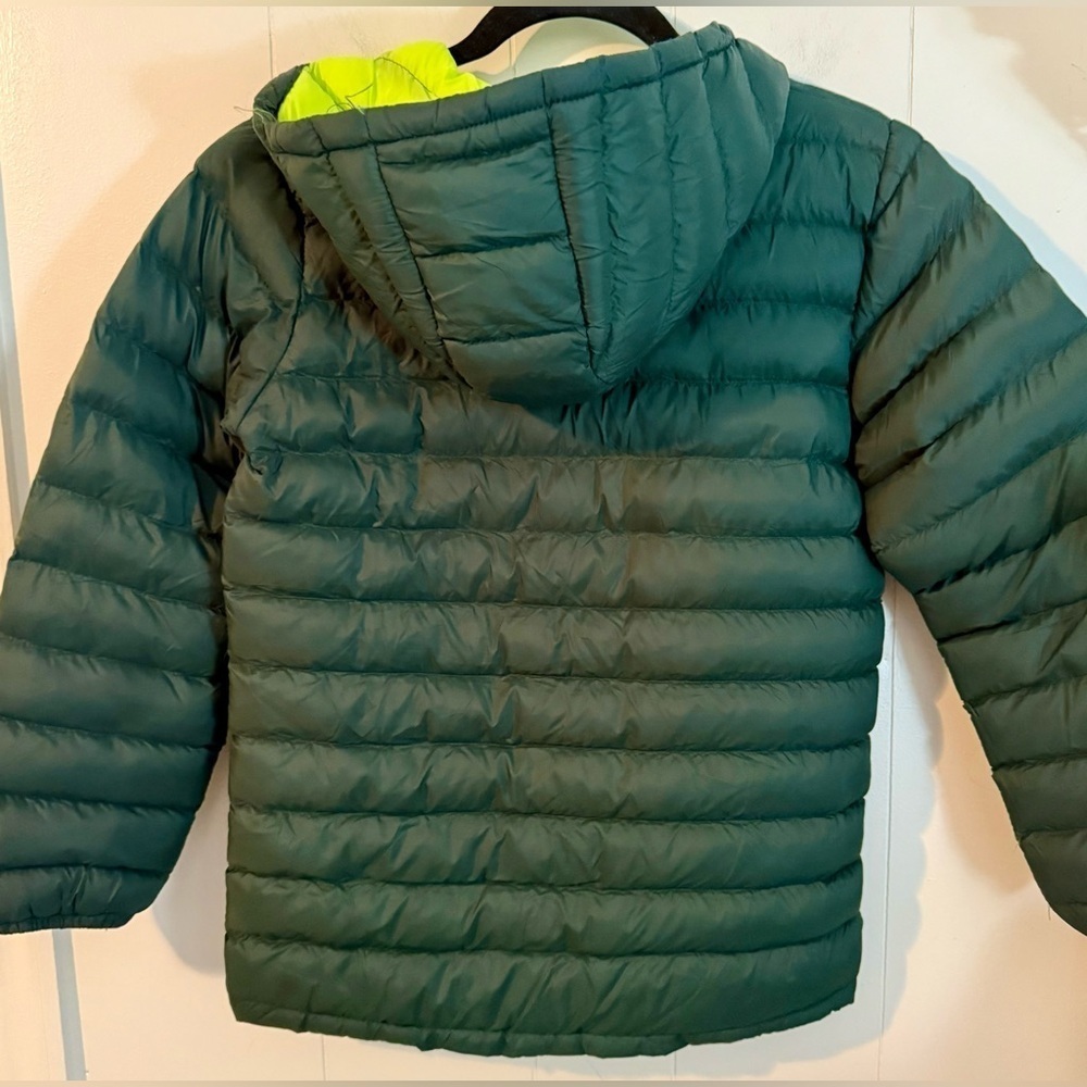 Mountain Warehouse Seasons Kids Insulated Jacket Green Puffer with Hood, Size L - Picture 6 of 8